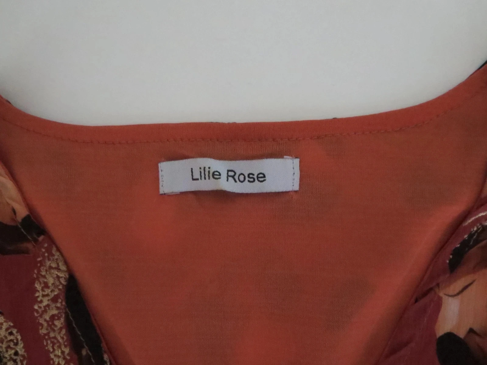Robe Lily Rose léopard terracotta fluide cache-cœur T36 – photo 3